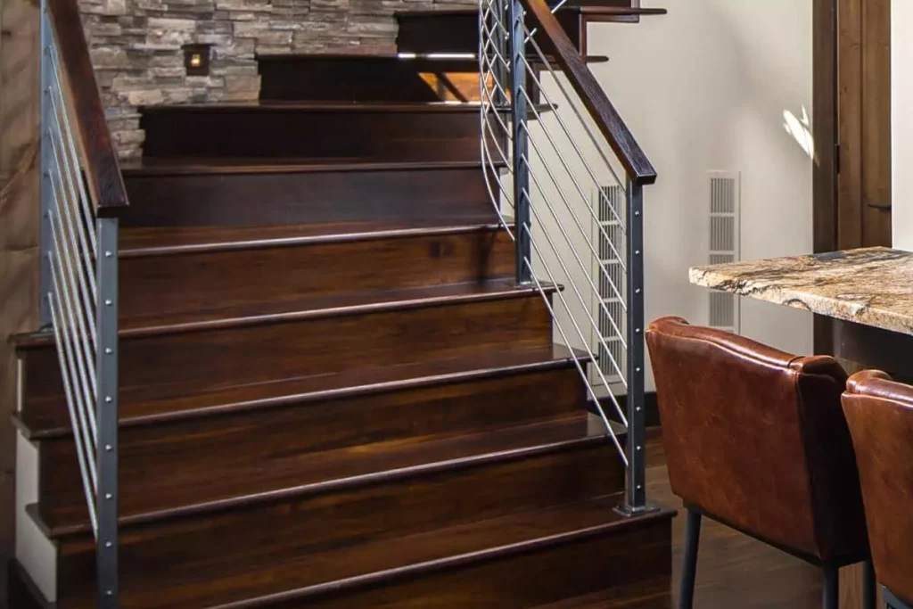 beautiful wood stair risers