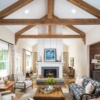 wood beams on a ceiling