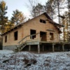 White pine log cabin
