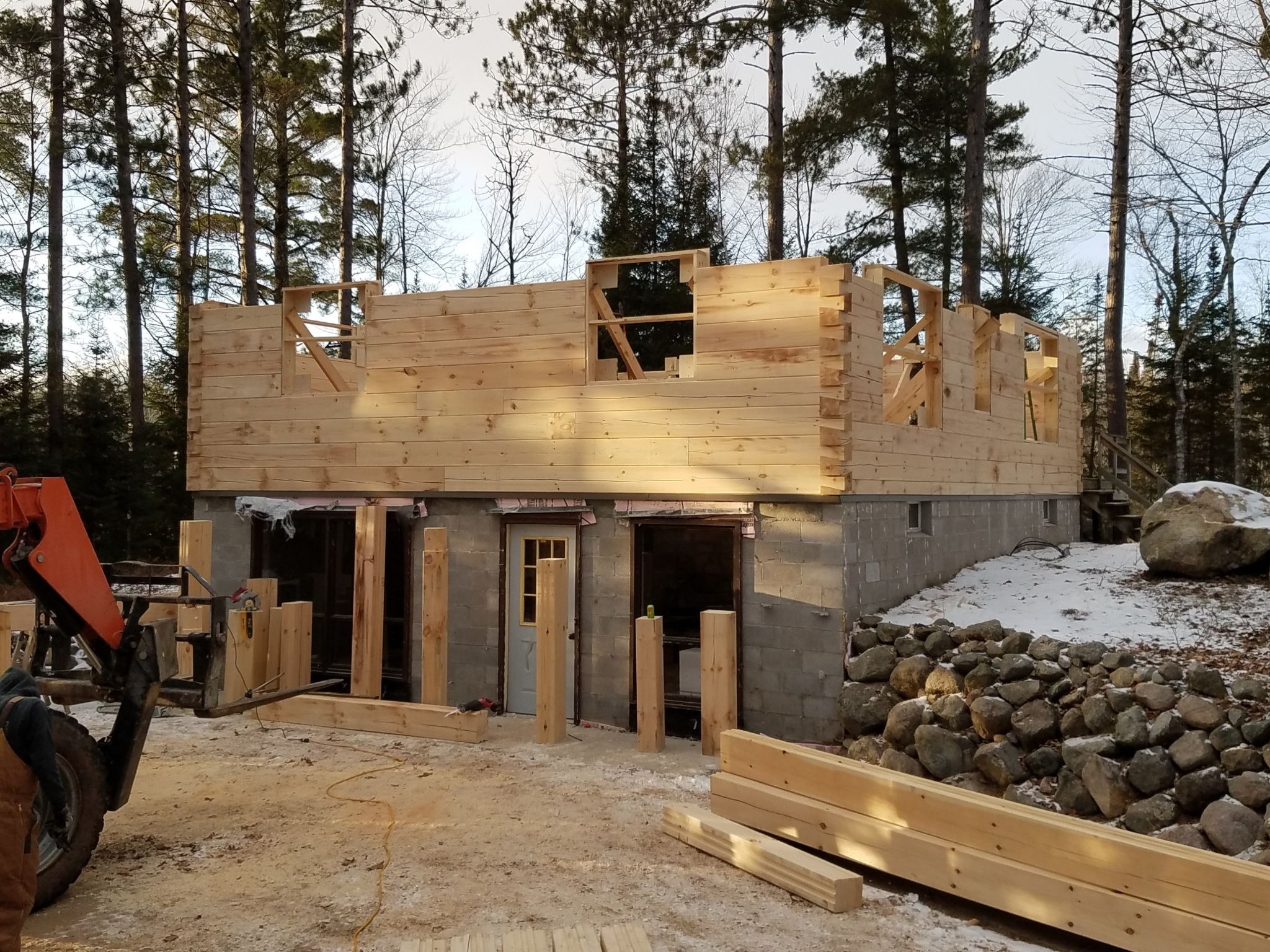 log cabin lumber cost